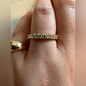 14k Gold Natural Diamond Band Ring .75 ctw